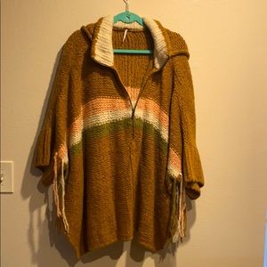 Free People Poncho with sleeves